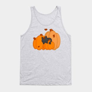 Sleepy Pumpkin Cat Tank Top